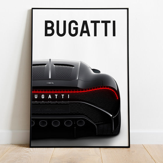 BUGATTI WALL ART V2 BLACK NOIRE
