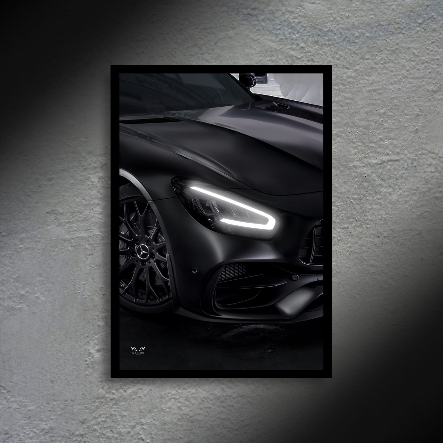 MERCEDES-BENZ BLACK AMG NEON WALL ART